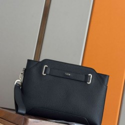 Top Replica Dior Normandie A5 triangular clutch in black