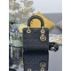 Super Clone Replica Dior Cannage Lucky Star Studded Mini Lady Dior Bag with D.I.O.R. Charms Black Top Replica Dior Cannage Lucky Star Studded Mini Lady Dior Bag with D.I.O.R. Charms Black