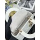 Super Clone Replica Dior Cannage Lucky Star Studded Mini Lady Dior Bag with D.I.O.R. Charms, White Top Replica Dior Cannage Lucky Star Studded Mini Lady Dior Bag with D.I.O.R. Charms, White