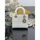Super Clone Replica Dior Cannage Lucky Star Studded Mini Lady Dior Bag with D.I.O.R. Charms, White Top Replica Dior Cannage Lucky Star Studded Mini Lady Dior Bag with D.I.O.R. Charms, White