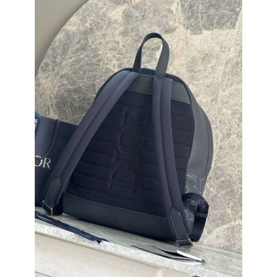 Top Replica Men's Dior Rider 2.0 Dior Gravity Zip Backpack in Navy Blue