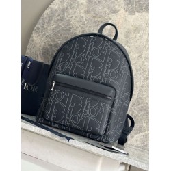 Top Replica Men's Dior Rider 2.0 Dior Gravity Zip Backpack in Navy Blue