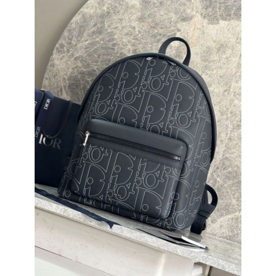 Top Replica Men's Dior Rider 2.0 Dior Gravity Zip Backpack in Navy Blue