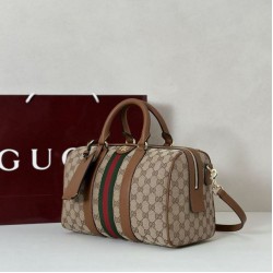 Super Clone Replica Gucci Ophidia Medium Boston Bag 857595 Brown Top Replica Gucci Ophidia Medium Boston Bag 857595 Brown