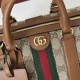 Top Replica Gucci Ophidia Medium Boston Bag 857595 Brown