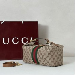 Top Replica Gucci Vanity Medium Top Handle Bag 857799 Brown