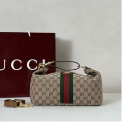 Top Replica Gucci Vanity Medium Top Handle Bag 857799 Brown