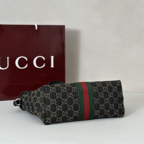 Top Replica Gucci Giglio Small Tote Bag 860845 Black/White