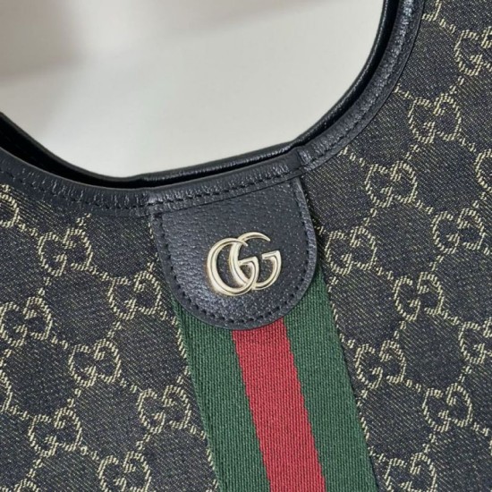 Top Replica Gucci Giglio Small Tote Bag 860845 Black/White