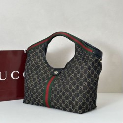 Top Replica Gucci Giglio Large Tote Bag 853971 White/Black