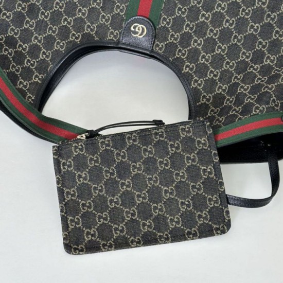 Top Replica Gucci Giglio Large Tote Bag 853971 White/Black