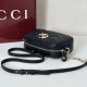 Top Replica Gucci 855273 GG Marmont Small Camera Bag, Black