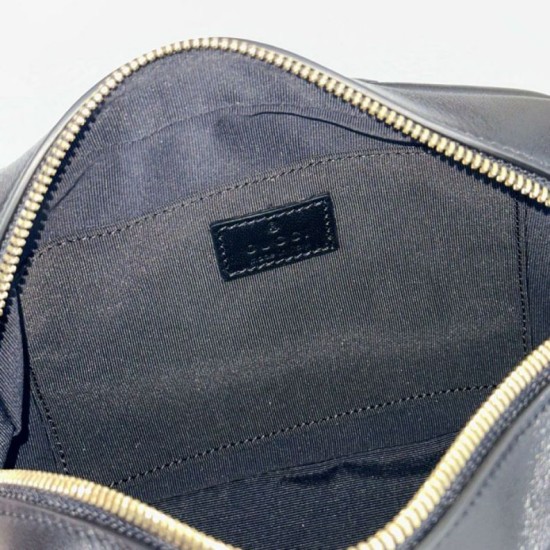 Top Replica Gucci 855273 GG Marmont Small Camera Bag, Black