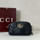 Top Replica Gucci 855273 GG Marmont Small Camera Bag, Black