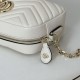 Top Replica Gucci 855273 GG Marmont Small Camera Bag, White