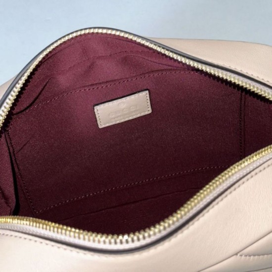 Top Replica Gucci 855273 GG Marmont Small Camera Bag, Pink