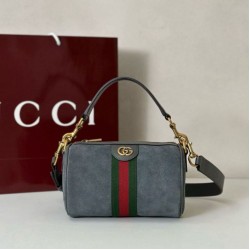 Top Replica Gucci 846869 Ophidia Mini Bag, Green Suede