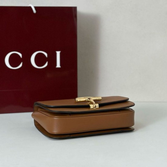 Super Clone Replica Gucci 846705 Siena Small Crossbody Bag, Brown Top Replica Gucci 846705 Siena Small Crossbody Bag, Brown