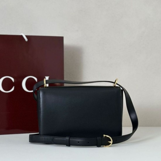 Super Clone Replica Gucci 846705 Siena Small Crossbody Bag, Black Top Replica Gucci 846705 Siena Small Crossbody Bag, Black
