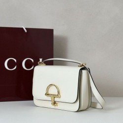 Super Clone Replica Gucci 846705 Siena Small Crossbody Bag, White Top Replica Gucci 846705 Siena Small Crossbody Bag, White