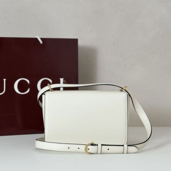 Super Clone Replica Gucci 846705 Siena Small Crossbody Bag, White Top Replica Gucci 846705 Siena Small Crossbody Bag, White