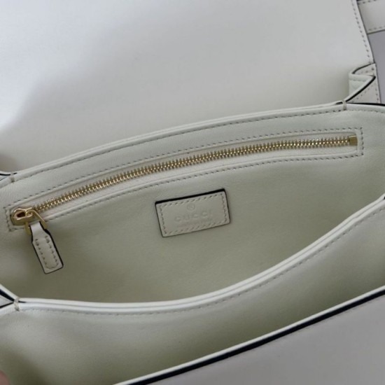 Super Clone Replica Gucci 846705 Siena Small Crossbody Bag, White Top Replica Gucci 846705 Siena Small Crossbody Bag, White