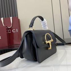Top Replica Gucci Siena Small Top-Handle Bag 855536 Black