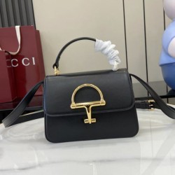 Top Replica Gucci Siena Small Top-Handle Bag 855536 Black