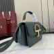 Super Clone Replica Gucci Siena Small Top-Handle Bag 855536 Green Top Replica Gucci Siena Small Top-Handle Bag 855536 Green