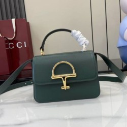 Top Replica Gucci Siena Small Top-Handle Bag 855536 Green