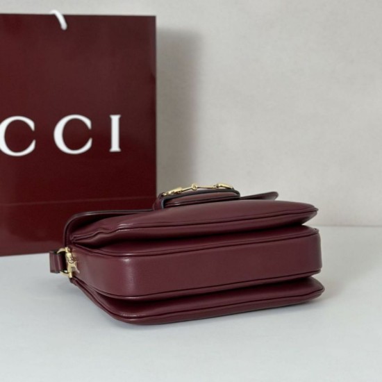 Super Clone Replica Gucci Horsebit 1955 Aura Small Crossbody Bag 847063 Burgundy Top Replica Gucci Horsebit 1955 Aura Small Crossbody Bag 847063 Burgundy