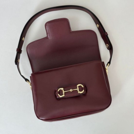 Super Clone Replica Gucci Horsebit 1955 Aura Small Crossbody Bag 847063 Burgundy Top Replica Gucci Horsebit 1955 Aura Small Crossbody Bag 847063 Burgundy