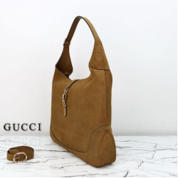 Top Replica Gucci Jackie Giorno Crossbody Bag 841542 Brown Suede