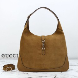 Top Replica Gucci Jackie Giorno Crossbody Bag 841542 Brown Suede