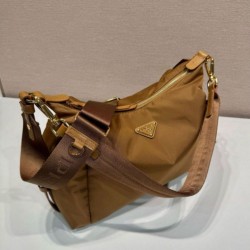 Top Replica Prada Explore Large Re-Nylon Shoulder Bag 1BC264 Brown