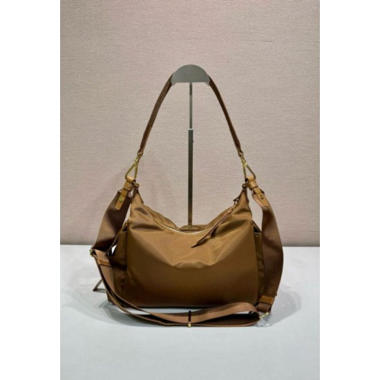 Super Clone Replica Prada Explore Large Re-Nylon Shoulder Bag 1BC264 Brown Top Replica Prada Explore Large Re-Nylon Shoulder Bag 1BC264 Brown
