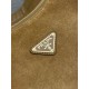 Top Replica Prada Explore Large Suede Crossbody Bag 1BC264 Brown