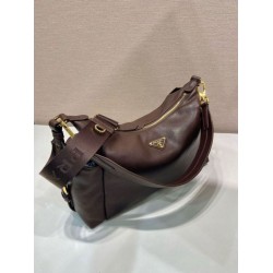 Top Replica Prada Explore Large Nappa Crossbody Bag 1BC264 Coffee