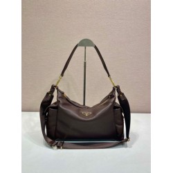 Top Replica Prada Explore Large Nappa Crossbody Bag 1BC264 Coffee