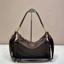 Top Replica Prada Explore Large Nappa Crossbody Bag 1BC264 Coffee