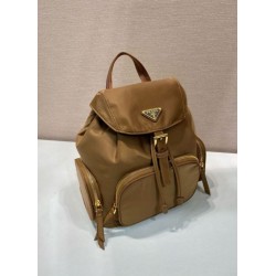 Super Clone Replica Prada Medium Re-Nylon Backpack with Belt Bag 1BZ811 Brown Top Replica Prada Medium Re-Nylon Backpack with Belt Bag 1BZ811 Brown