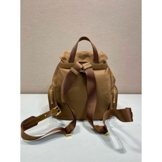 Top Replica Prada Medium Re-Nylon Backpack with Belt Bag 1BZ811 Brown