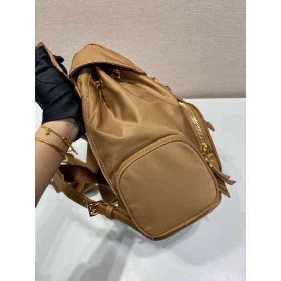 Top Replica Prada Medium Re-Nylon Backpack with Belt Bag 1BZ811 Brown