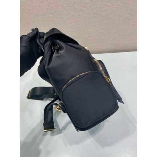 Top Replica Prada Medium Re-Nylon Backpack with Belt Bag 1BZ811 Black