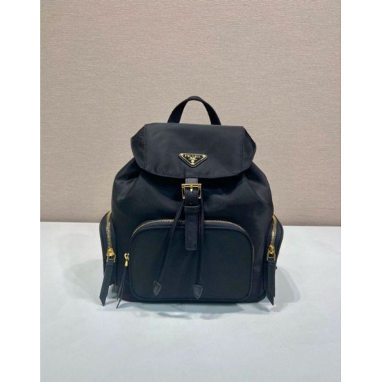 Top Replica Prada Medium Re-Nylon Backpack with Belt Bag 1BZ811 Black