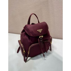 Super Clone Replica Prada Medium Re-Nylon Backpack with Belt Bag 1BZ811 Burgundy Top Replica Prada Medium Re-Nylon Backpack with Belt Bag 1BZ811 Burgundy