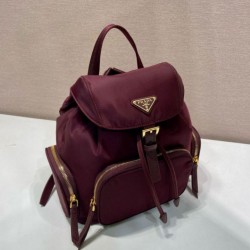 Top Replica Prada Medium Re-Nylon Backpack with Belt Bag 1BZ811 Burgundy