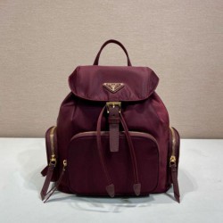Top Replica Prada Medium Re-Nylon Backpack with Belt Bag 1BZ811 Burgundy