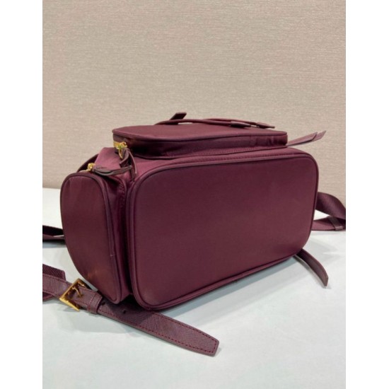 Top Replica Prada Medium Re-Nylon Backpack with Belt Bag 1BZ811 Burgundy