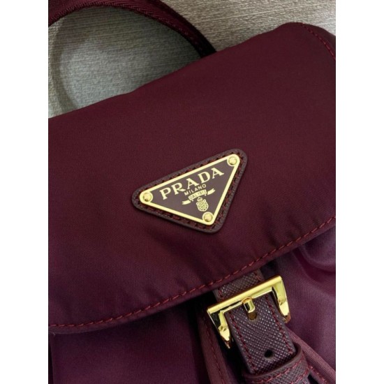 Top Replica Prada Medium Re-Nylon Backpack with Belt Bag 1BZ811 Burgundy